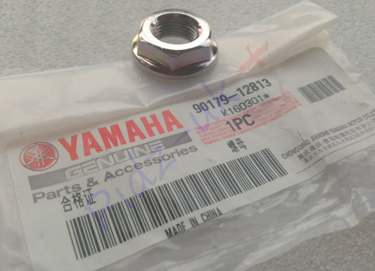 Genuine Yamaha AG125-TTR125-XT125-XTZ125E-YB125-YBR125-YFM125R Nut (1EE): 90179-12813