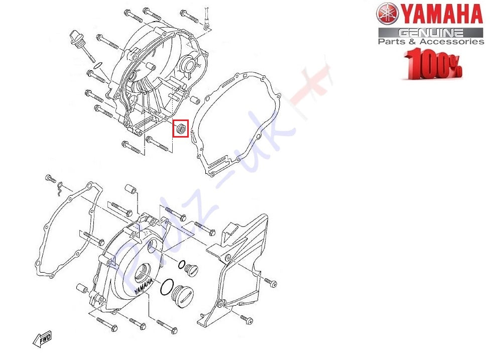 Genuine Yamaha AG125-TTR125-XT125-XTZ125E-YB125-YBR125-YFM125R Oil Seal: 93101-10800