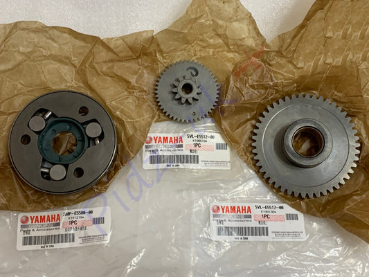 Genuine Yamaha AG125-TTR125-XT125-XTZ125E-YB125-YBR125-YFM125R Starter Clutch Assembly Set: 2MP-E5580-00